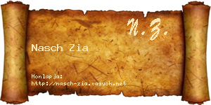 Nasch Zia névjegykártya